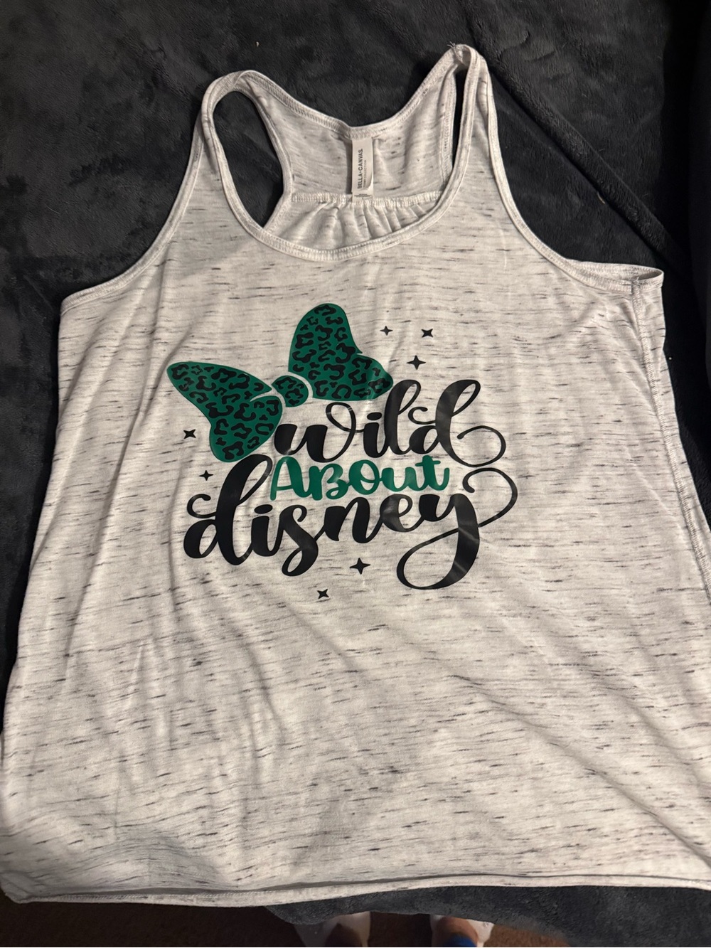 Bella+Canvas White Speckled Flowy Top
